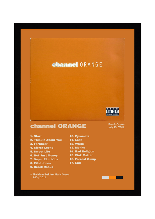 Frank Ocean channel ORANGE Poster