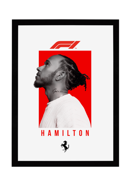 Lewis Hamilton Ferrari Poster