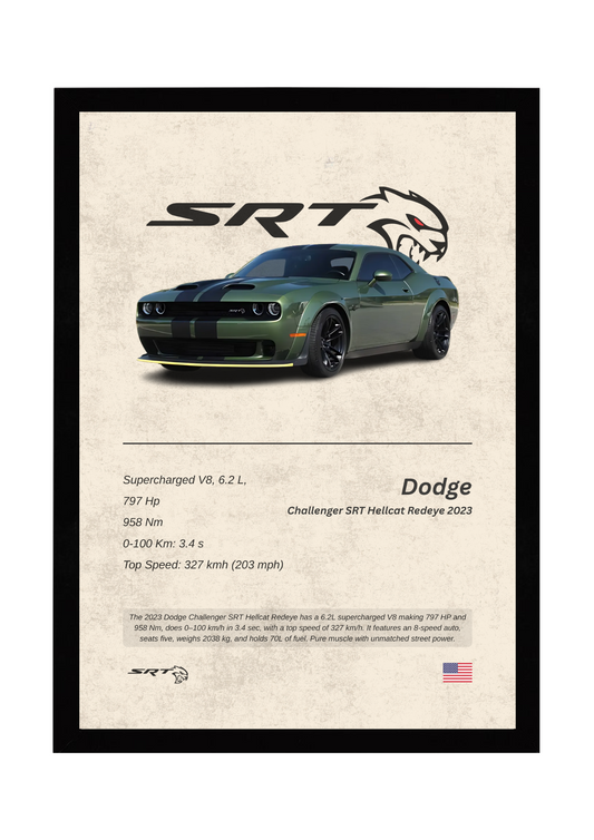 Dodge SRT Hellcat Redeye Poster